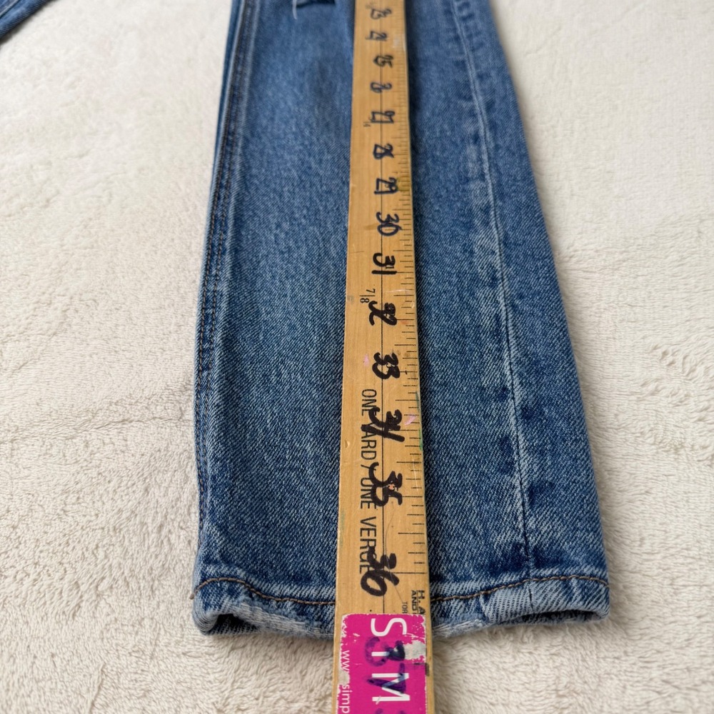 American Eagle Outfitters Womens Jeans Size 4 Medium Wash Distressed Knee Skinny - Picture 5 of 11